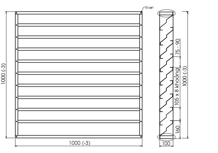 Bãn vẽ kỹ thuật lam gió