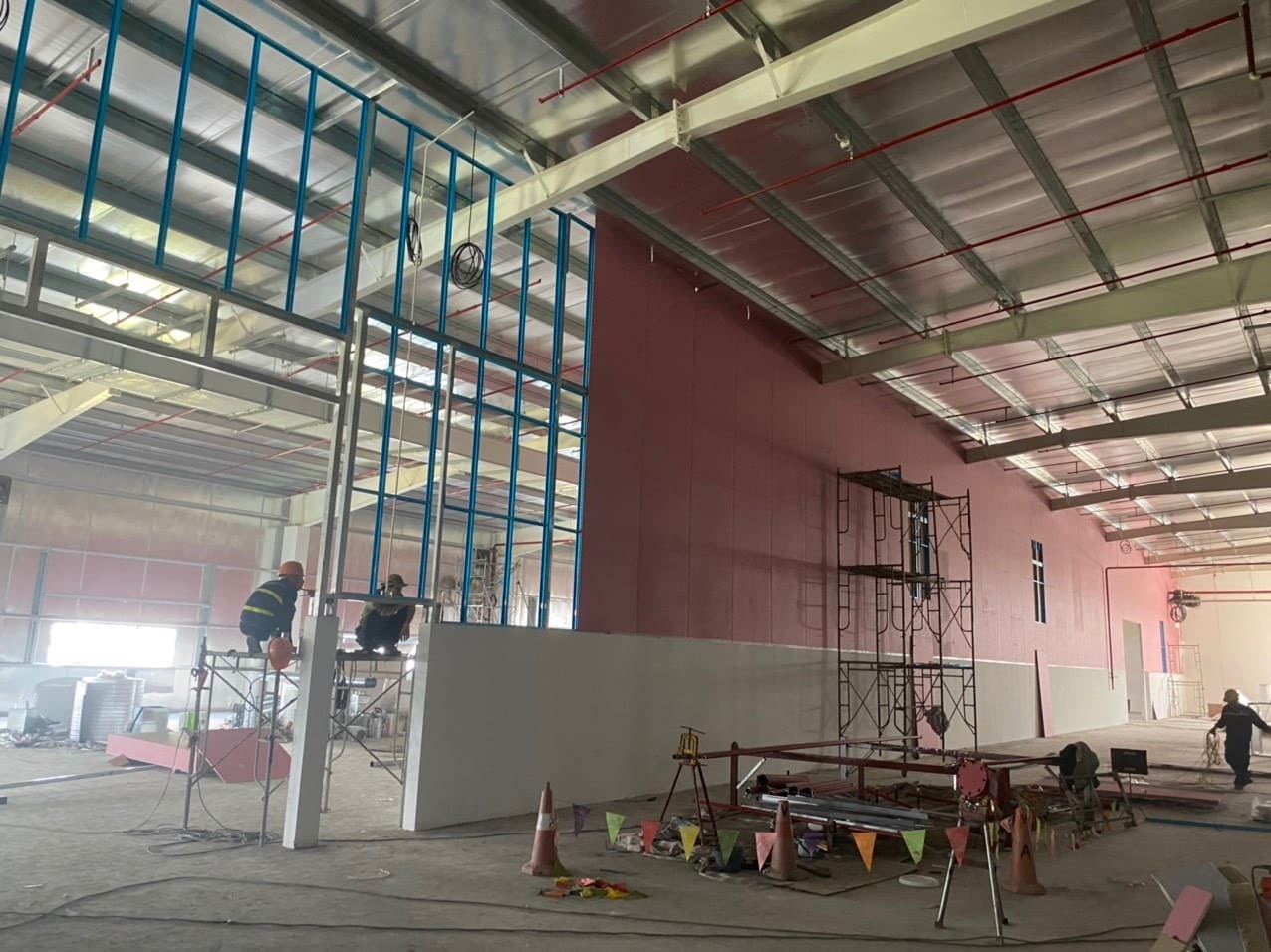 Thi công vách ngăn cháy cho nhà xưởng - Cửa NTP