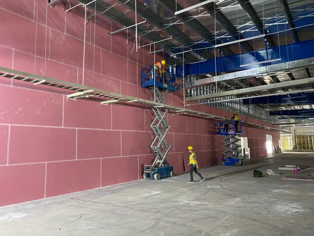 Cửa NTP thi công vách thạch cao chống cháy