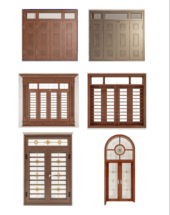 Catalog cửa sổ nhôm vân gỗ 