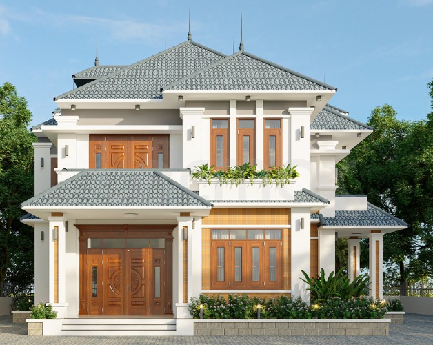 Hoàn thiện công trình dân dụng với cửa thép vân gỗ chất lượng cao