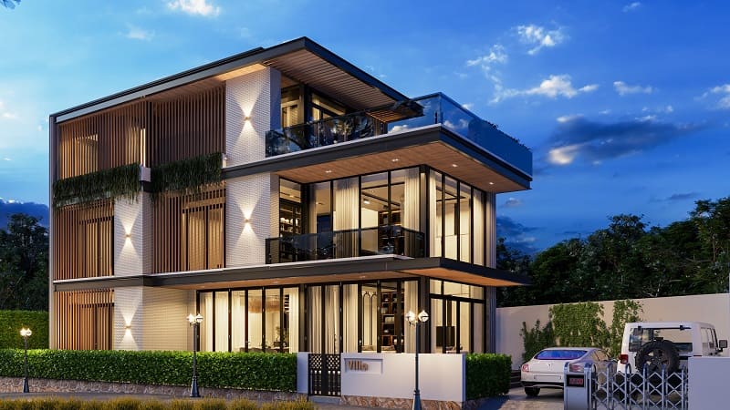 Mẫu cửa nhôm kính cửa biệt thực, khách sạn cao cấp