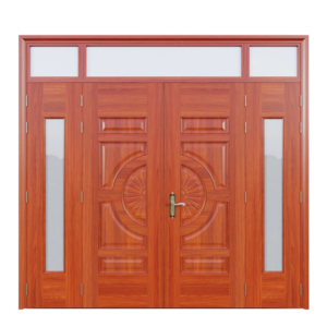 Cửa Thép Vân Gỗ 4 Cánh