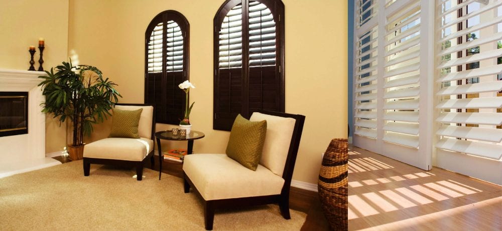 Cửa chớp gỗ phòng khách