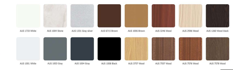 Bảng màu cho lam chắn nắng 132s (chữ Z)