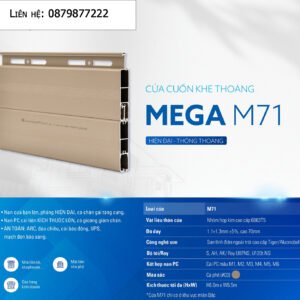 Cửa Cuốn Khe Thoáng MEGA M71
