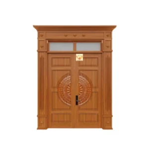 Cửa nhôm vân gỗ 2 cánh huỳnh trống đồng