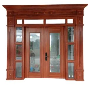 Alternative view of Cửa nhôm vân gỗ 4 cánh