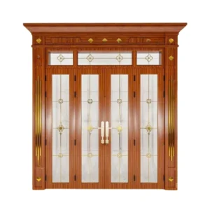 Cửa nhôm vân gỗ 4 cánh