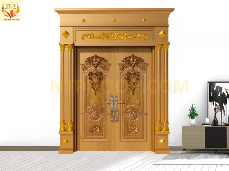 Cửa thép cao cấp NSF2B màu gold