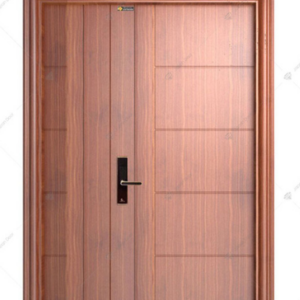 Alternative view of Cửa thép vân gỗ 2 cánh NS3H10 lệch
