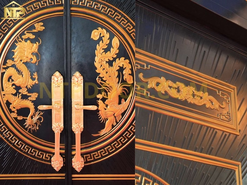 Hoa văn đẹp mắt của cửa biệt thự NSF2M3