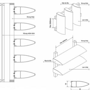 Alternative view of Lam chắn nắng hình thoi