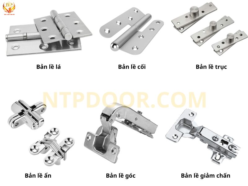 Loại bản lề cửa phổ biến hiện nay